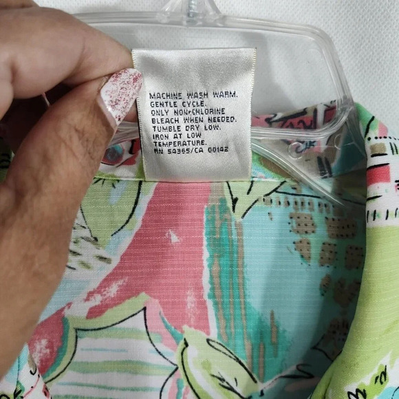 Vintage Allison Daley Button Up Shirt Blouse Top Women Petite Size 6P Collared - Picture 4 of 6